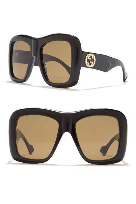 black gucci star square sunglasses|Gucci square sunglasses unisex.